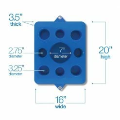 9-Hole Cutout Bahama Blue Pool Floating Drink Tray by Encore -Pool Supplies Sales Store bahama blue encore pool floats lb2 bb 40 1000
