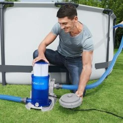 0 sq. ft. Flowclear Transparent Filter Above Ground Pool Pump 2500 GPH by Bestway -Pool Supplies Sales Store bestway cartridge pool filters 58671e bw 31 1000