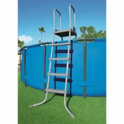 52 in SteelPool Ladder w/ No-Slip 9x36-in. Vinyl Pool Ladder Mat by Bestway -Pool Supplies Sales Store bestway pool ladders 193802138399 1f 1000