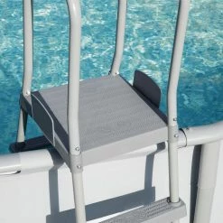 52 in. Steel Ladder for Above Ground Swimming Pool No-Slip Steps by Bestway -Pool Supplies Sales Store bestway pool ladders 58337e bw 44 1000