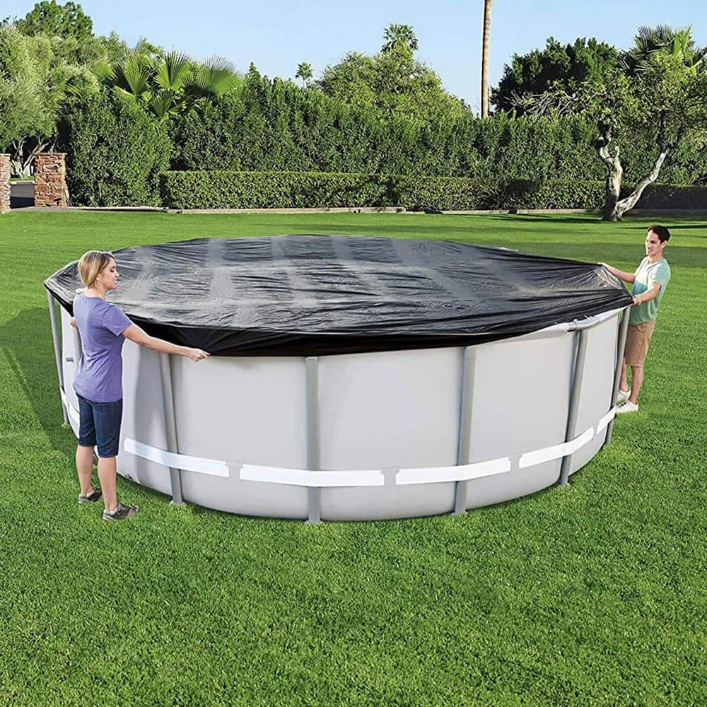 16 ft. Round PVC Pool Cover for Above Ground Pro Frame Pools by Bestway 9 16 ft. Round PVC Pool Cover for Above Ground Pro Frame Pools by Bestway - Image 7