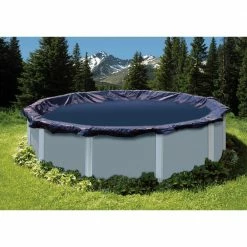 24 ft. Round Blue Above Ground Swimming Pool Winter Cover by Swimline