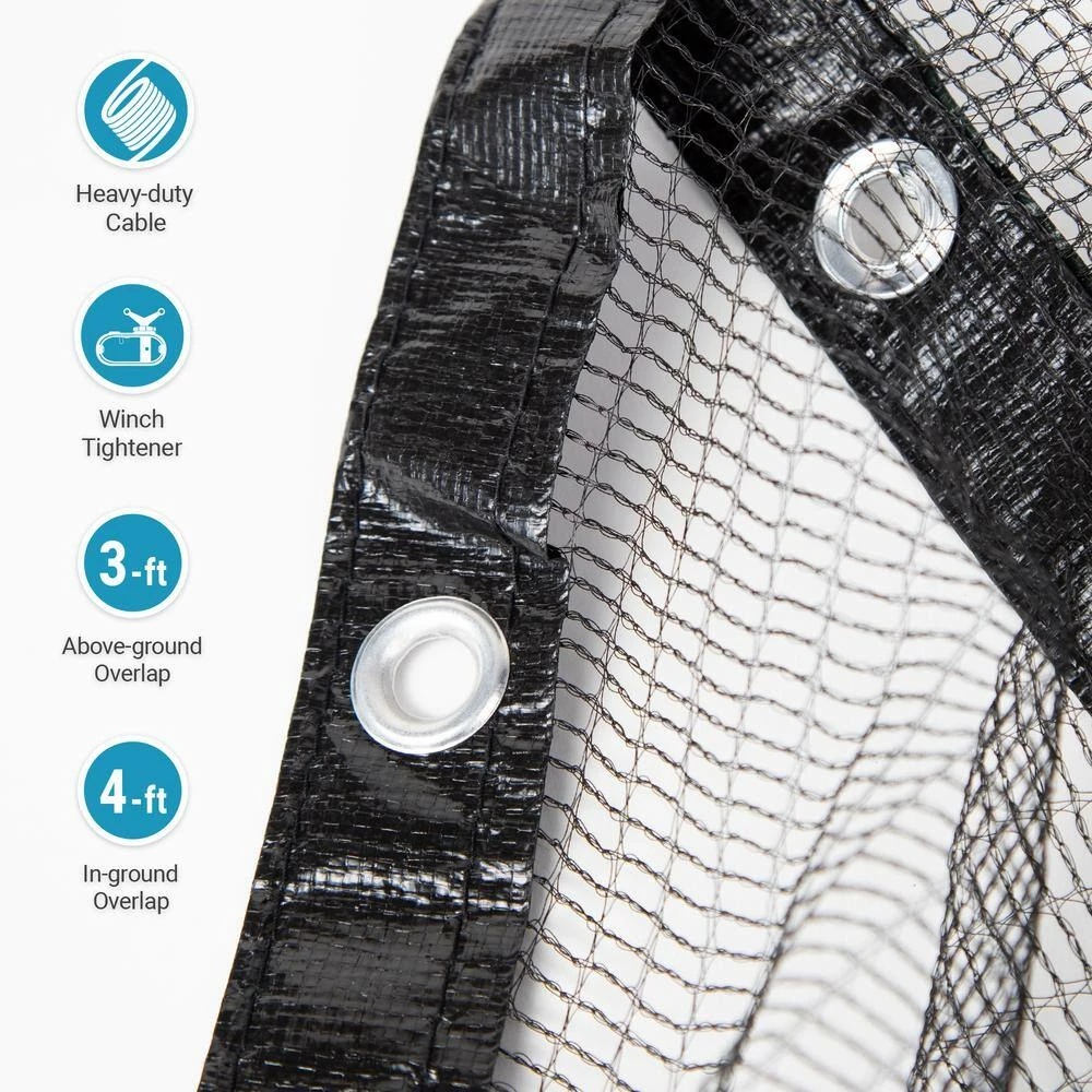 18 ft. Round Black Leaf Net Above Ground Pool Cover by Blue Wave 4 18 ft. Round Black Leaf Net Above Ground Pool Cover by Blue Wave - Image 2