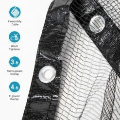 20 ft. x 40 ft. Rectangular In Ground Pool Leaf Net Cover by Blue Wave -Pool Supplies Sales Store black blue wave pool leaf nets bwc564 76 1000