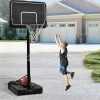 Black Portable 6.6-10ft Height Adjustment Basketball Hoop & Goal with Vertical Jump Measurement for Youth and Adults by Afoxsos