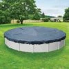 Premium Mesh XL 24 ft. Round Blue and Black Mesh Above Ground Winter Pool Cover by Robelle -Pool Supplies Sales Store blue and black robelle winter pool covers 4224 4 64 1000