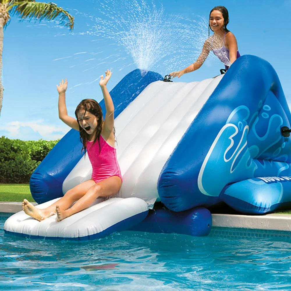 Multicolor Kool Splash Inflatable Pool Water Slide and Swimline Inflatable UFO Chair set by Intex 7 Multicolor Kool Splash Inflatable Pool Water Slide and Swimline Inflatable UFO Chair set by Intex - Image 5