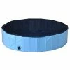 Blue 63 in. Foldable Leakproof Dog Pet Pool Bathing Tub Kiddie Pool for Dogs Cats and Kids by ANGELES HOME -Pool Supplies Sales Store blue angeles home pool toys ck01 ps48bl 64 1000