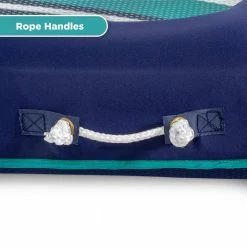 Inflatable Pool Lounger Float w Sunshade Canopy, Blue (4-Pack) by Aqua LEISURE -Pool Supplies Sales Store blue aqua leisure pool floats 4xazl17009p4 44 1000