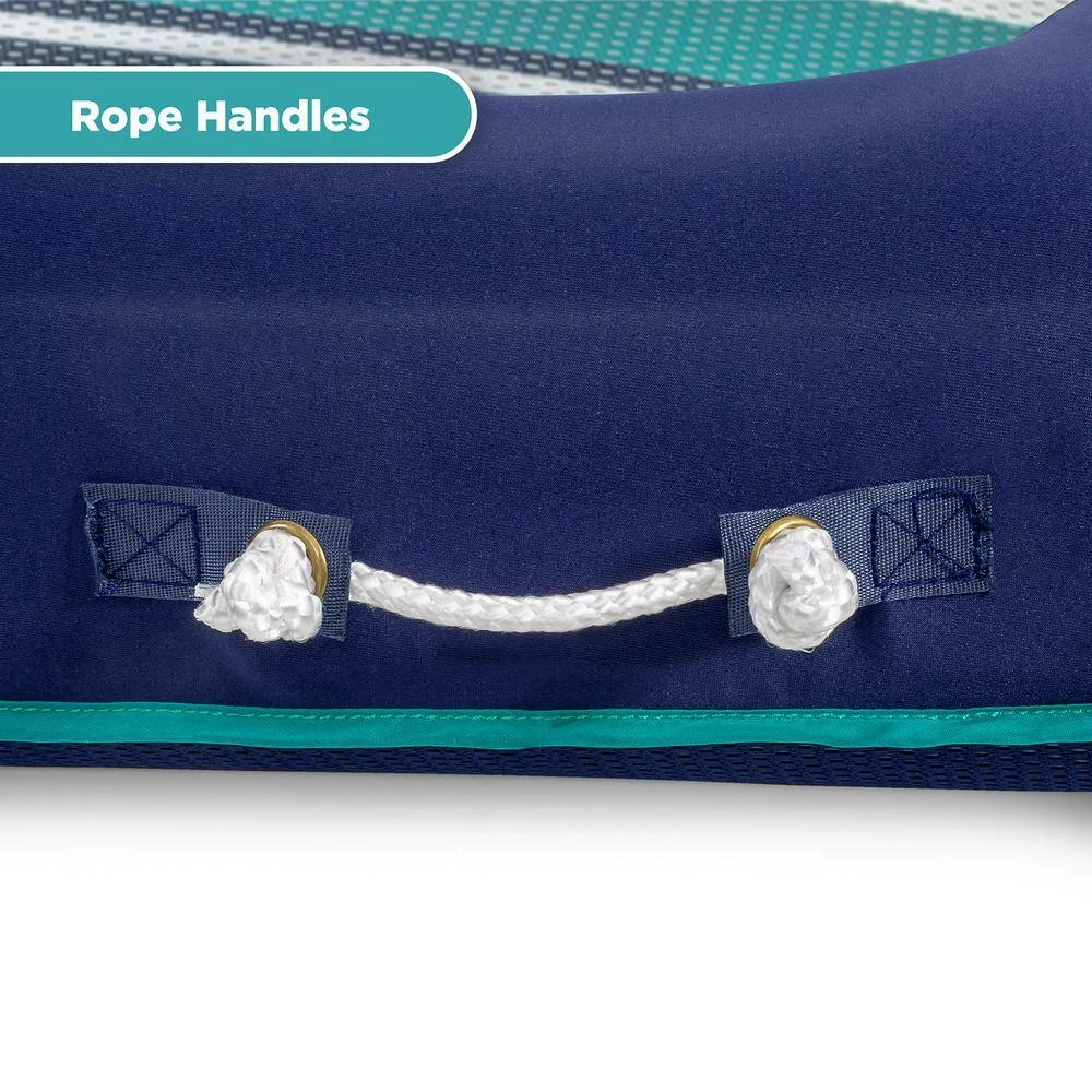 Blue Oversized Deluxe Inflatable Pool Lounger Float with Sunshade Canopy by AQUA 7 Blue Oversized Deluxe Inflatable Pool Lounger Float with Sunshade Canopy by AQUA - Image 5