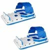 CoolerZ Tropical Breeze Vinyl 6-Person Floating Lake Raft Lounge, Blue (2-Pack) by Bestway 2 CoolerZ Tropical Breeze Vinyl 6-Person Floating Lake Raft Lounge, Blue (2-Pack) by Bestway -Pool Supplies Sales Store blue bestway pool floats 2 x 43105e bw 64 1000