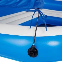 Tropical Breeze 6 Person Floating Island Lounge Raft Bundled with Vinyl Repair Patch Kit by Bestway -Pool Supplies Sales Store blue bestway pool floats 43105e bw 59631ep 4f 1000