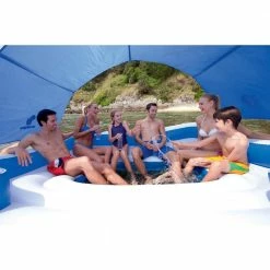 White Vinyl Rectangle CoolerZ Tropical Breeze 6-Person Floating Island Pool Lake Raft Lounge by Bestway 8 White Vinyl Rectangle CoolerZ Tropical Breeze 6-Person Floating Island Pool Lake Raft Lounge by Bestway -Pool Supplies Sales Store blue bestway pool floats 43105e bw a0 1000