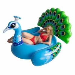 400 lbs. Capacity Blue, Green and Yellow Raft Giant Peacock Pool Float by JOYIN -Pool Supplies Sales Store blue green yellow pool floats 40010 1f 1000