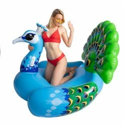 400 lbs. Capacity Blue, Green and Yellow Raft Giant Peacock Pool Float by JOYIN -Pool Supplies Sales Store blue green yellow pool floats 40010 4f 1000