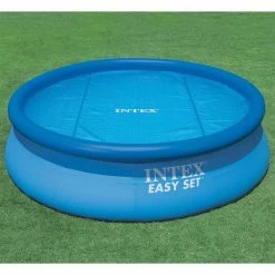 18 ft. Round Vinyl Solar Cover Plus 18 ft. UV Resistant Pool Debris Cover by Intex -Pool Supplies Sales Store blue intex solar pool covers 29025e 28041e 76 1000