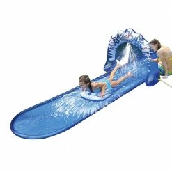 Slip and Slide Icebreaker Water Slide with Racing Raft and Water Sprayer by Jilong -Pool Supplies Sales Store blue jilong pool toys jl 97205 4f 1000