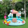 82 in. W Plastic Ice Cream Truck Inflatable Swimming Spray Pool and Play Center by Northlight -Pool Supplies Sales Store blue northlight pool toys 34808643 64 1000