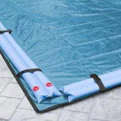 Econo Mesh 30 ft. x 50 ft. Rectangular Blue Mesh In-Ground Winter Pool Cover by Pool Mate -Pool Supplies Sales Store blue pool mate winter pool covers 543050r 4f 1000