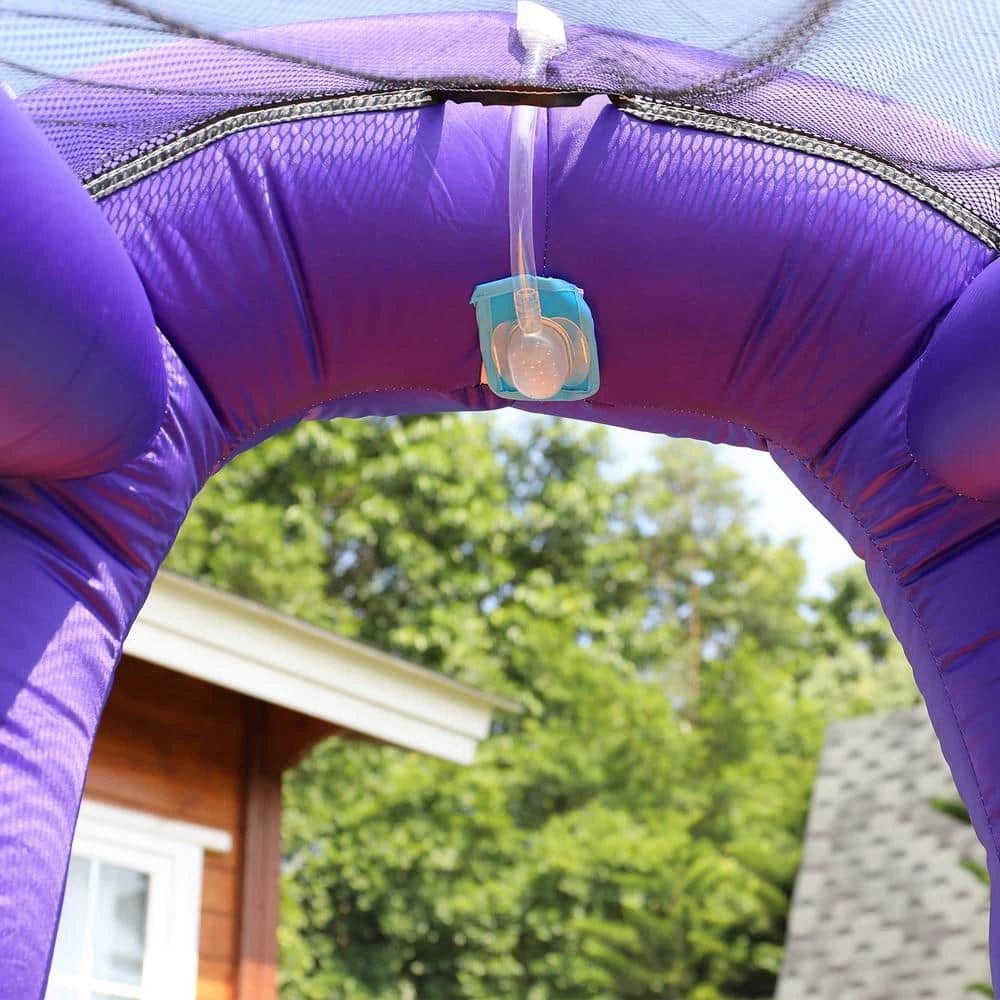 Blue Inflatable Bounce House for Kids Play Water Park with Slide Bouncing Area Playing Pool Climbing Wall Air Blower by Kingdely 8 Blue Inflatable Bounce House for Kids Play Water Park with Slide Bouncing Area Playing Pool Climbing Wall Air Blower by Kingdely - Image 6