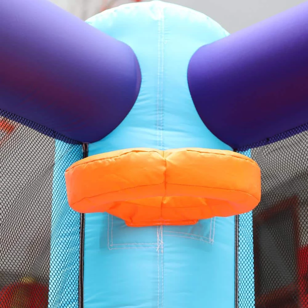 Blue Inflatable Bounce House for Kids Play Water Park with Slide Bouncing Area Playing Pool Climbing Wall Air Blower by Kingdely 10 Blue Inflatable Bounce House for Kids Play Water Park with Slide Bouncing Area Playing Pool Climbing Wall Air Blower by Kingdely - Image 8