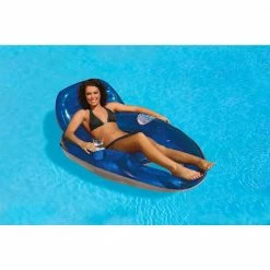 Blue Water Pop Deluxe Swimming Pool Float Lounge by Poolmaster -Pool Supplies Sales Store blue poolmaster pool floats 06521 e1 1000