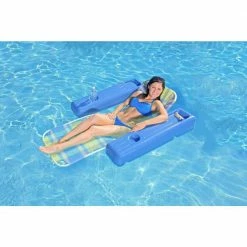 Caribbean Plaid PVC Swimming Pool Float Lounge by Poolmaster