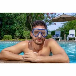 Blue Sport Swim and Dive Mask by Poolmaster -Pool Supplies Sales Store blue poolmaster swim gear 91006 1f 1000