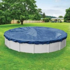 Olympus 21 ft. Round Blue Solid Above Ground Winter Pool Cover by Robelle