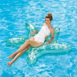 Glitter Sparkle 64 in. Blue Starfish Float by Summer Waves -Pool Supplies Sales Store blue summer waves pool floats k80456000 4f 1000