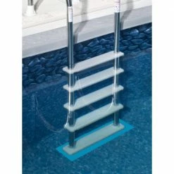 Hydro Tools 9 in. x 36 in. Vinyl Rectangular Standard Bead Above Ground Swimming Pool Ladder Mat (2-Pack) by Swimline -Pool Supplies Sales Store blue swimline above ground pool liners 2 x 87953 4f 1000