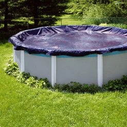 30 ft. Round Above Ground Winter Swimming Cover (Pool Cover Only) by Swimline -Pool Supplies Sales Store blue swimline winter pool covers pco834 1f 1000