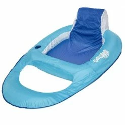 Blue Swimming Pool Spring Float Water Recliner with Headrest by SwimWays