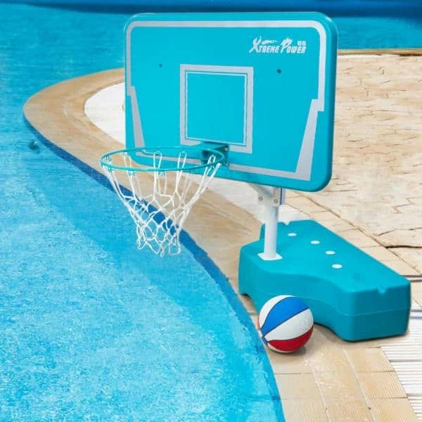 42 in. W Blue Swimming Pool Basketball Goal Adjustable Backboard Hight Pool Side Hoops System by XtremepowerUS 6 42 in. W Blue Swimming Pool Basketball Goal Adjustable Backboard Hight Pool Side Hoops System by XtremepowerUS - Image 4