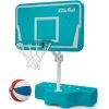 42 in. W Blue Swimming Pool Basketball Goal Adjustable Backboard Hight Pool Side Hoops System by XtremepowerUS -Pool Supplies Sales Store blue xtremepowerus pool toys 90136 64 1000