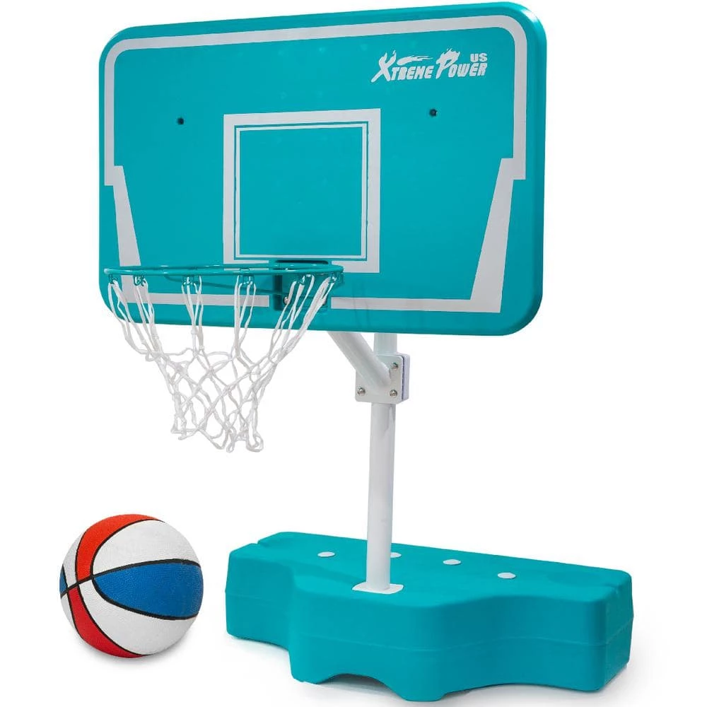 42 in. W Blue Swimming Pool Basketball Goal Adjustable Backboard Hight Pool Side Hoops System by XtremepowerUS 3 42 in. W Blue Swimming Pool Basketball Goal Adjustable Backboard Hight Pool Side Hoops System by XtremepowerUS