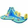 Multi-Color Inflatable Water Slide Kids Bounce House Castle Splash Pool without Blower by Costway -Pool Supplies Sales Store blue yellow green costway pool toys op70401 64 1000