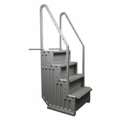 Ladder Step System Entry for Above Ground Pool with 2 Sand Weights by Confer Plastics