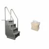 STEP-1 Above Ground Pool Ladder Heavy Duty Step Entry + Step Sand Weight by Confer Plastics -Pool Supplies Sales Store confer plastics pool ladders step 1 200888 64 1000