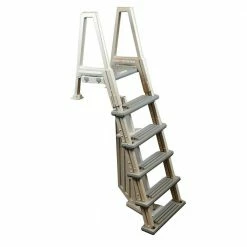 48 in. to 54 in. Swimming Pool Ladder Heavy-Duty Aboveground In-Pool with Mat by Confer -Pool Supplies Sales Store confer pool ladders 6000b 87953 4f 1000