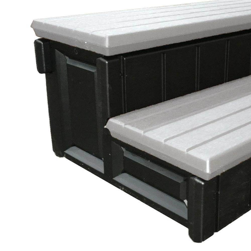 36 in. Resin Spa and Hot Tub Storage Compartment Steps, Gray by Confer 5 36 in. Resin Spa and Hot Tub Storage Compartment Steps, Gray by Confer - Image 3