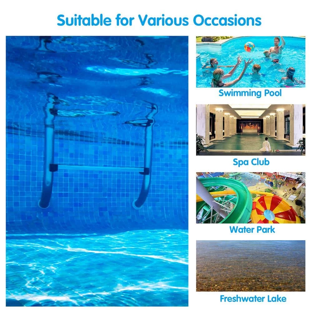 Swimming Pool Ladder 2-Step Stainless Steel Non-Slip for In Ground Pools by Costway 8 Swimming Pool Ladder 2-Step Stainless Steel Non-Slip for In Ground Pools by Costway - Image 6