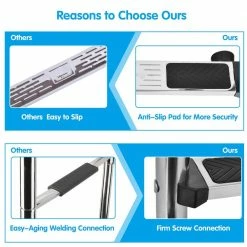 Swimming Pool Ladder 2-Step Stainless Steel Non-Slip for In Ground Pools by Costway 17 Swimming Pool Ladder 2-Step Stainless Steel Non-Slip for In Ground Pools by Costway -Pool Supplies Sales Store costway pool ladders ba7603 44 1000