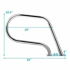 Stainless Steel Pool Ladder Hand Rail Stair Rail for Above Ground Pool by Costway -Pool Supplies Sales Store costway pool ladders op70058 1f 1000