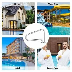 31 in. Swimming Pool Hand Rail Stainless Steel in Silver with Quick Mount Base (Set of 2) by Costway 14 31 in. Swimming Pool Hand Rail Stainless Steel in Silver with Quick Mount Base (Set of 2) by Costway -Pool Supplies Sales Store costway pool safety equipment ba7633 1f 1000