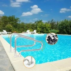31 in. Swimming Pool Hand Rail Stainless Steel in Silver with Quick Mount Base (Set of 2) by Costway 15 31 in. Swimming Pool Hand Rail Stainless Steel in Silver with Quick Mount Base (Set of 2) by Costway -Pool Supplies Sales Store costway pool safety equipment ba7633 44 1000