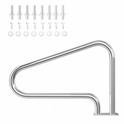 31 in. Swimming Pool Hand Rail Stainless Steel in Silver with Quick Mount Base (Set of 2) by Costway 16 31 in. Swimming Pool Hand Rail Stainless Steel in Silver with Quick Mount Base (Set of 2) by Costway -Pool Supplies Sales Store costway pool safety equipment ba7633 fa 1000