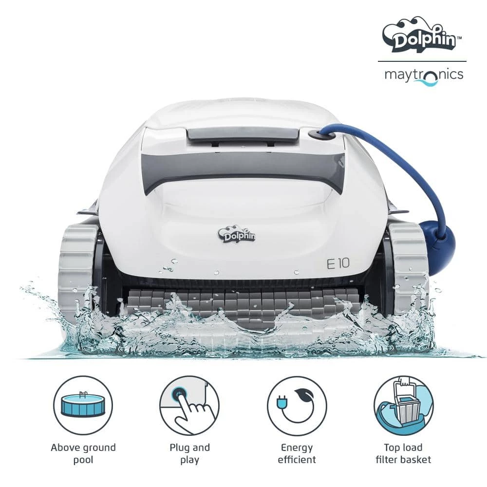 E10 Robotic Vacuum Pool Cleaner for Above Ground Swimming Pools by Dolphin 4 E10 Robotic Vacuum Pool Cleaner for Above Ground Swimming Pools by Dolphin - Image 2