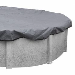 Ultra 18 ft. x 33 ft. Oval Dove Gray Solid Above Ground Winter Pool Cover by Robelle 10 Ultra 18 ft. x 33 ft. Oval Dove Gray Solid Above Ground Winter Pool Cover by Robelle -Pool Supplies Sales Store dove gray robelle winter pool covers 301833 4 1f 1000