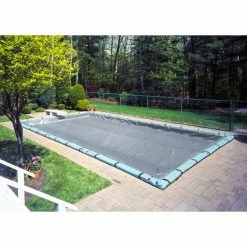 Ultra 20 ft. x 45 ft. Rectangular Dove Gray Solid In-Ground Winter Pool Cover by Robelle -Pool Supplies Sales Store dove gray robelle winter pool covers 302045r 31 1000